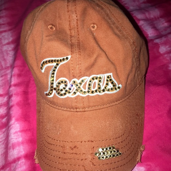 Dark Orange Texas Swarovski Dad Hat! - Picture 4 of 4
